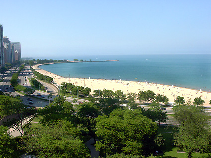 Haze over the beach